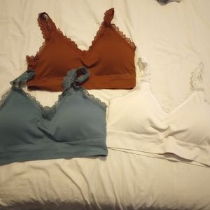 3 bralette bras bundle